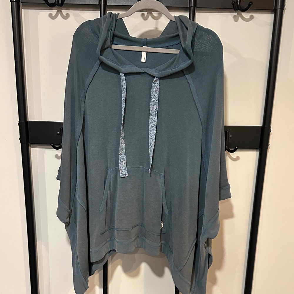 FP Movement Casual Blue Hooded Poncho